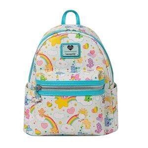 Loungefly Care Bears Mini Backpack 40th Anniversary All Over Pattern Bag
